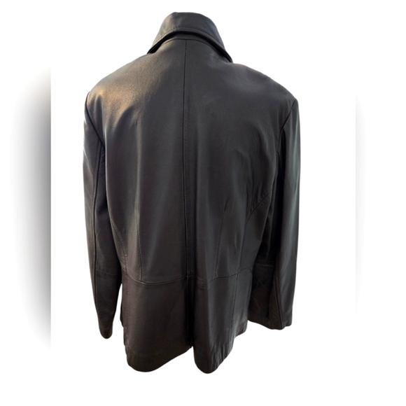 Croft & Barrow Lambskin leather mid length Brown zip front Women's Size XL - Picture 9 of 10